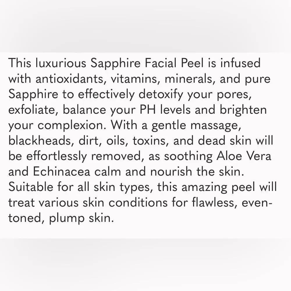 L’Core Paris Sapphire Facial Peel with organic extracts 1.7 oz